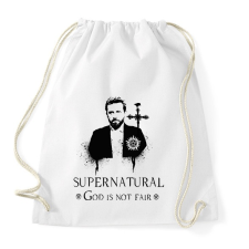PRINTFASHION SUPERNATURAL GOD IS NOT FAIR - Sportzsák, Tornazsák - Fehér tornazsák