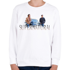 PRINTFASHION Supernatural - Gyerek pulóver - Fehér gyerek pulóver, kardigán