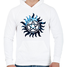 PRINTFASHION Supernatural (Odaát) - Férfi kapucnis pulóver - Fehér