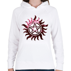 PRINTFASHION Supernatural (Odaát) - Női kapucnis pulóver - Fehér