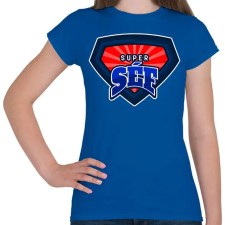PRINTFASHION SUPERSÉF - Női póló - Királykék női póló