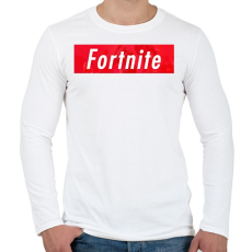 PRINTFASHION Supp' Fortnite - Férfi hosszú ujjú póló - Fehér
