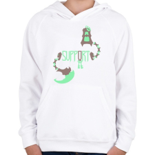 PRINTFASHION Support tresh - Gyerek kapucnis pulóver - Fehér gyerek pulóver, kardigán