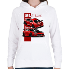 PRINTFASHION SUPRA PANEL - Női kapucnis pulóver - Fehér női pulóver, kardigán