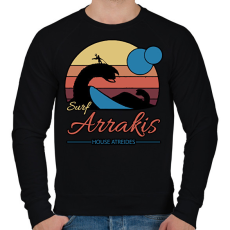 PRINTFASHION Surf Arrakis - Férfi pulóver - Fekete