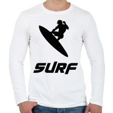 PRINTFASHION SURF - Férfi hosszú ujjú póló - Fehér férfi póló