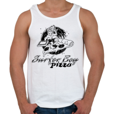 PRINTFASHION Surfer Boy Pizza - Férfi atléta - Fehér atléta, trikó