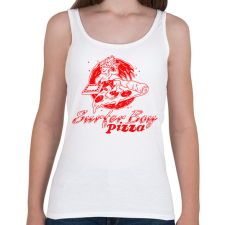 PRINTFASHION Surfer Boy Pizza - Női atléta - Fehér női trikó