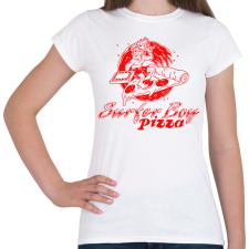PRINTFASHION Surfer Boy Pizza - Női póló - Fehér női póló