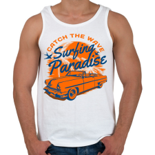 PRINTFASHION Surfing paradise - Férfi atléta - Fehér atléta, trikó