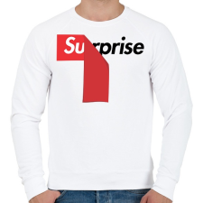 PRINTFASHION Surprise - Férfi pulóver - Fehér férfi pulóver, kardigán