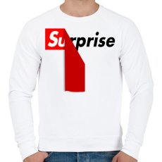 PRINTFASHION Surprise - Férfi pulóver - Fehér