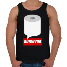 PRINTFASHION Survivor - Férfi atléta - Fekete atléta, trikó