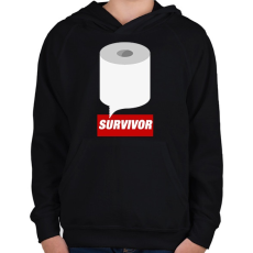 PRINTFASHION Survivor - Gyerek kapucnis pulóver - Fekete