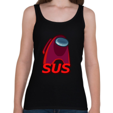 PRINTFASHION SUS - Női atléta - Fekete női trikó