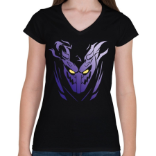 PRINTFASHION Susano - Női V-nyakú póló - Fekete női póló