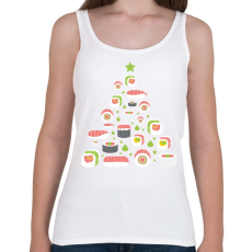 PRINTFASHION Sushi fenyőfa - Női atléta - Fehér