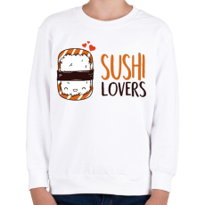 PRINTFASHION Sushi imádók - Gyerek pulóver - Fehér