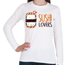 PRINTFASHION Sushi imádók - Női hosszú ujjú póló - Fehér női póló