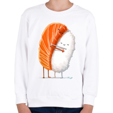 PRINTFASHION Sushi lover - Gyerek pulóver - Fehér
