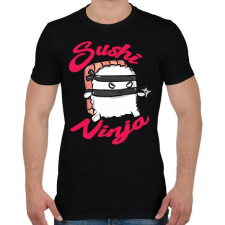 PRINTFASHION Sushi ninja - Férfi póló - Fekete férfi póló