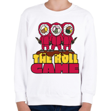 PRINTFASHION Sushi Squid Game - Gyerek pulóver - Fehér