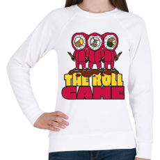 PRINTFASHION Sushi squid game - Női pulóver - Fehér