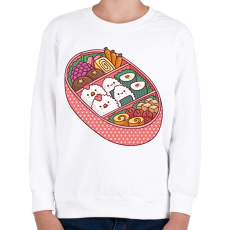 PRINTFASHION Sushi tál - Gyerek pulóver - Fehér