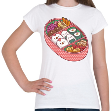 PRINTFASHION Sushi tál - Női póló - Fehér női póló