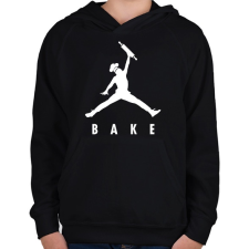 PRINTFASHION Sütés (Jordan logó) - Gyerek kapucnis pulóver - Fekete gyerek pulóver, kardigán