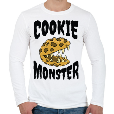 PRINTFASHION Süti szörny - Férfi hosszú ujjú póló - Fehér férfi póló