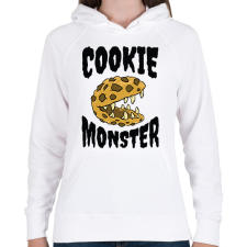 PRINTFASHION Süti szörny - Női kapucnis pulóver - Fehér női pulóver, kardigán
