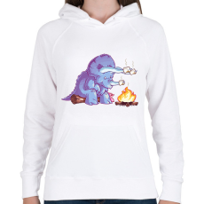 PRINTFASHION Sütögető triceratopsz  - Női kapucnis pulóver - Fehér