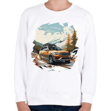 PRINTFASHION SUV a hegyekben - Gyerek pulóver - Fehér gyerek pulóver, kardigán