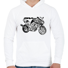 PRINTFASHION suzuki sv - Férfi kapucnis pulóver - Fehér férfi pulóver, kardigán