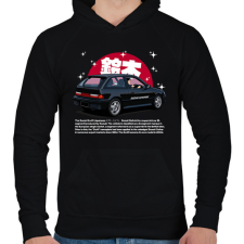 PRINTFASHION suzuki swift - Férfi kapucnis pulóver - Fekete férfi pulóver, kardigán