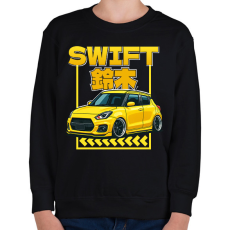 PRINTFASHION Suzuki swift - Gyerek pulóver - Fekete
