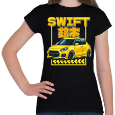 PRINTFASHION Suzuki swift - Női póló - Fekete női póló