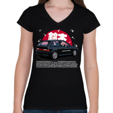 PRINTFASHION suzuki swift - Női V-nyakú póló - Fekete női póló