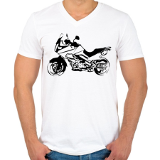 PRINTFASHION suzuki v-strom - Férfi V-nyakú póló - Fehér férfi póló