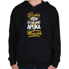 PRINTFASHION Suzukis apuka - Gyerek kapucnis pulóver - Fekete gyerek pulóver, kardigán