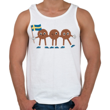 PRINTFASHION Svéd húsgolyók - Férfi atléta - Fehér atléta, trikó