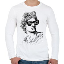 PRINTFASHION Swag 3 - Férfi hosszú ujjú póló - Fehér férfi póló