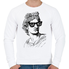 PRINTFASHION Swag 3 - Férfi pulóver - Fehér férfi pulóver, kardigán