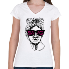 PRINTFASHION Swag 4 - Női V-nyakú póló - Fehér