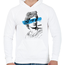 PRINTFASHION Swag 7 - Férfi kapucnis pulóver - Fehér férfi pulóver, kardigán