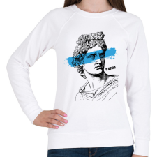 PRINTFASHION Swag 7 - Női pulóver - Fehér női pulóver, kardigán