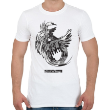 PRINTFASHION Swan - Férfi póló - Fehér férfi póló