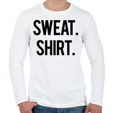 PRINTFASHION Sweat Shirt - Férfi hosszú ujjú póló - Fehér férfi póló