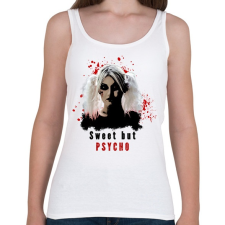 PRINTFASHION Sweet but Psycho - Női atléta - Fehér női trikó